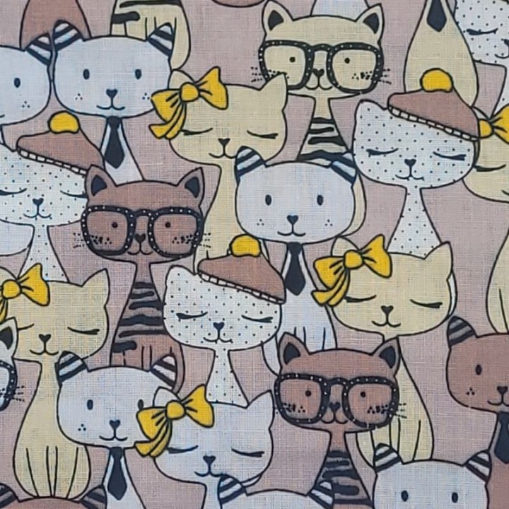 Lot 3 lingettes lavables Animaux en coton | Aux 3 pti's chats