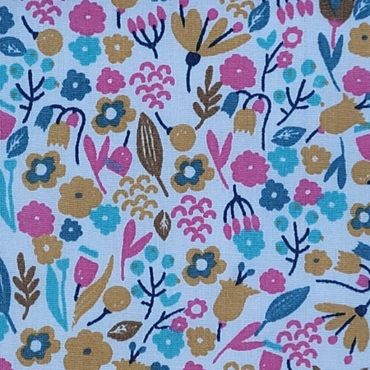 Lot 3 lingettes lavables Fleurs en fête en coton | Aux 3 pti's chats
