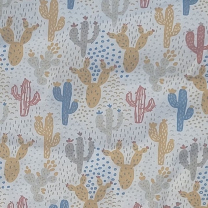 Lot 3 lingettes lavables Le pays des cactus en coton | Aux 3 pti's chats