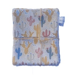 Lot 3 lingettes lavables Le pays des cactus en coton | Aux 3 pti's chats