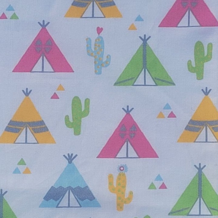 Lot 3 lingettes lavables Le pays des cactus en coton | Aux 3 pti's chats