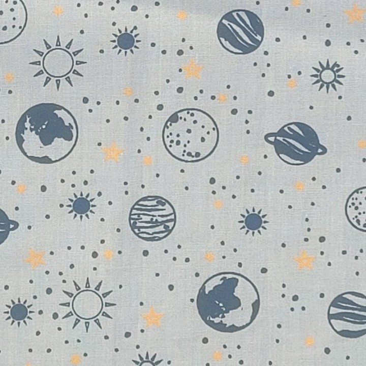 Lot 3 lingettes lavables Explorons l'espace en coton | Aux 3 pti's chats