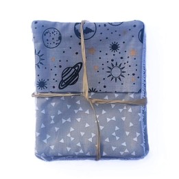 Lot 3 lingettes lavables Explorons l'espace en coton | Aux 3 pti's chats