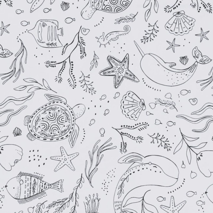 Feuille à colorier lavable - Set de table double-face motifs à choix