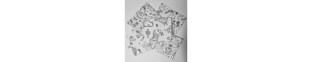 Cartes à colorier lavables