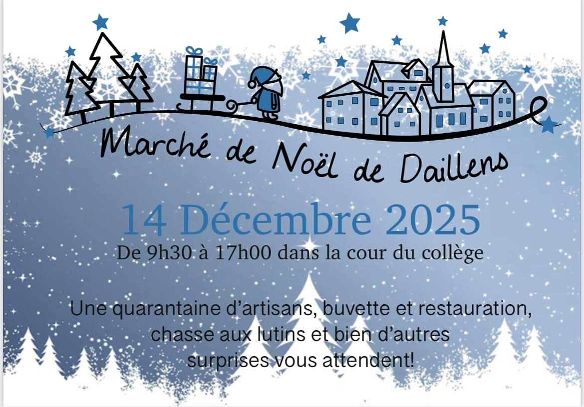 Affiche marché de Noël de Daillens